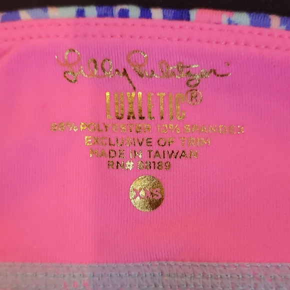 Lilly Pulitzer Luxletic Floral Lux Weekender Cabana Cocktail Crop Leggings XXS - Picture 6 of 6